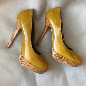 Mustard yellow heels